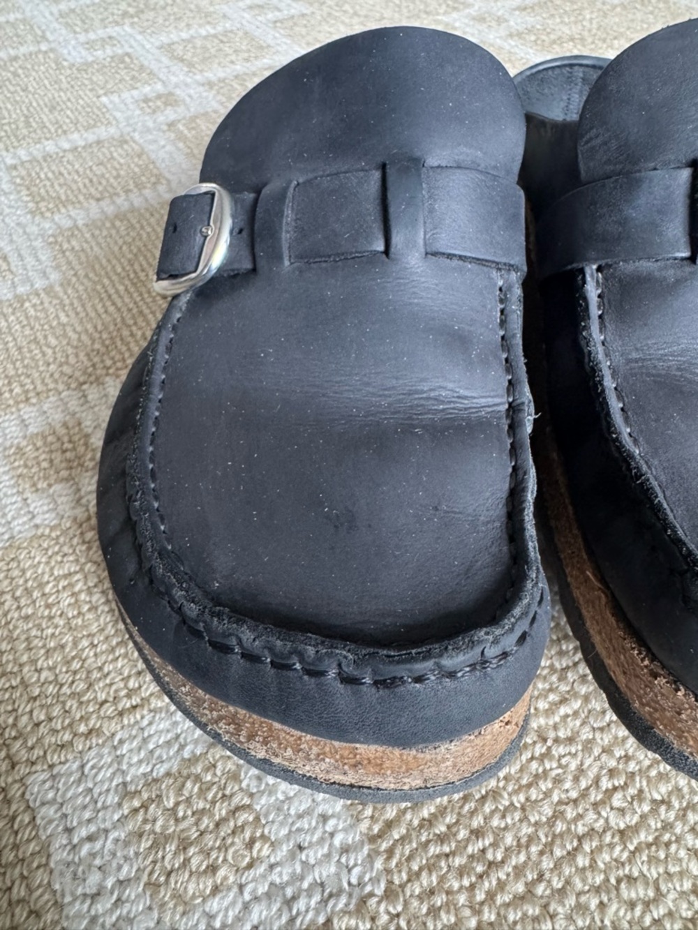 Birkenstock Buckley Clog Black Leather Buckle EU 39 (US 8-8.5) - Picture 15 of 17